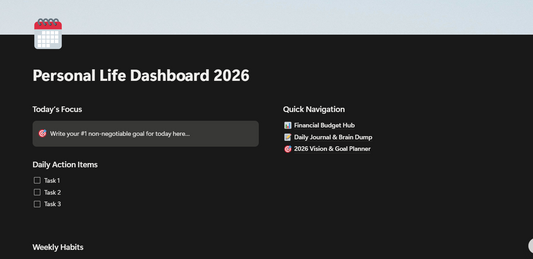 All-in-One 2026 Digital Life Planner